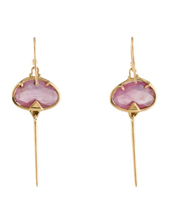 Rachel Atherley 18K Glass Filled Sapphire Stingray Drop Earrings