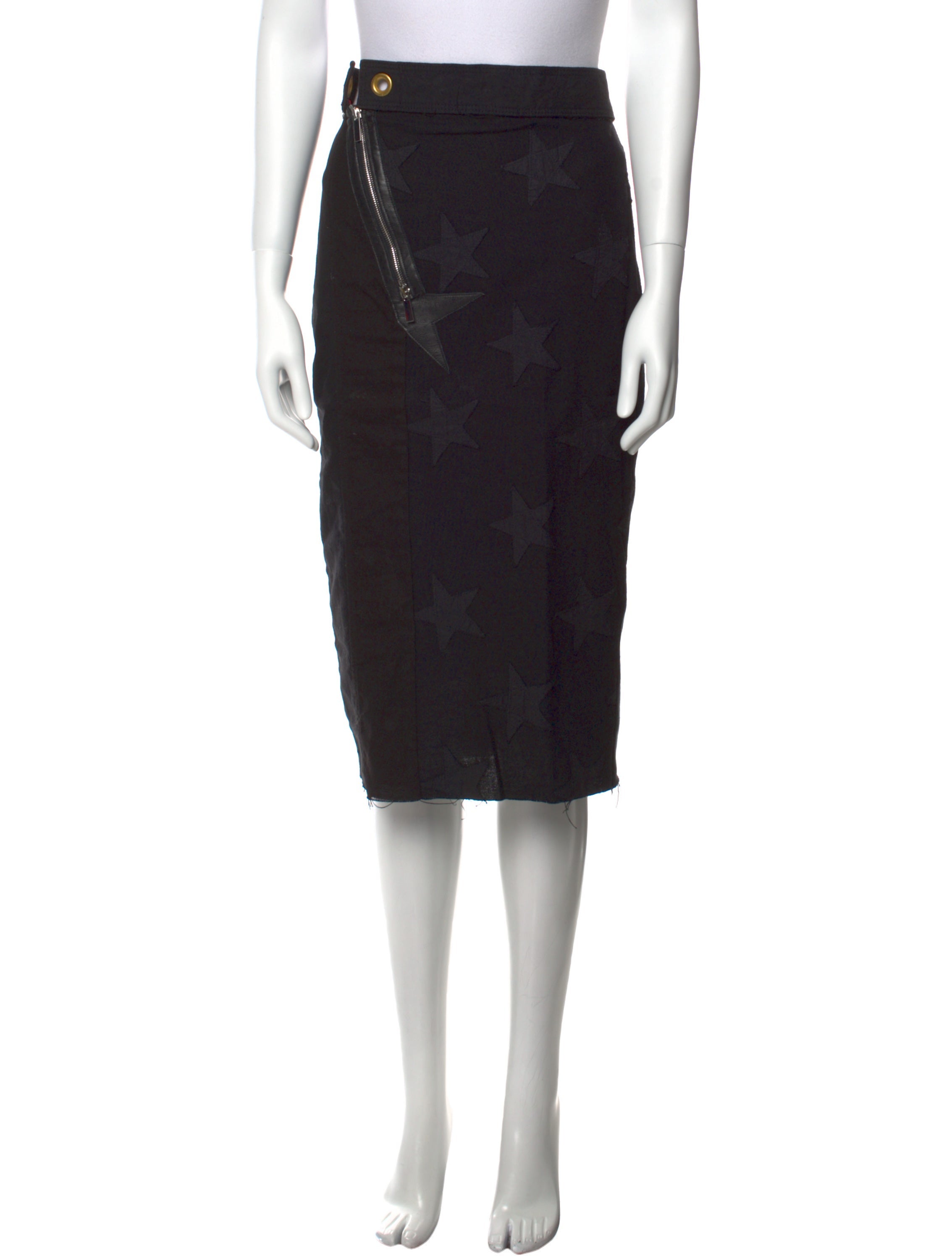 Ronald van der Kemp Embroidered Accent Knee-Length Skirt