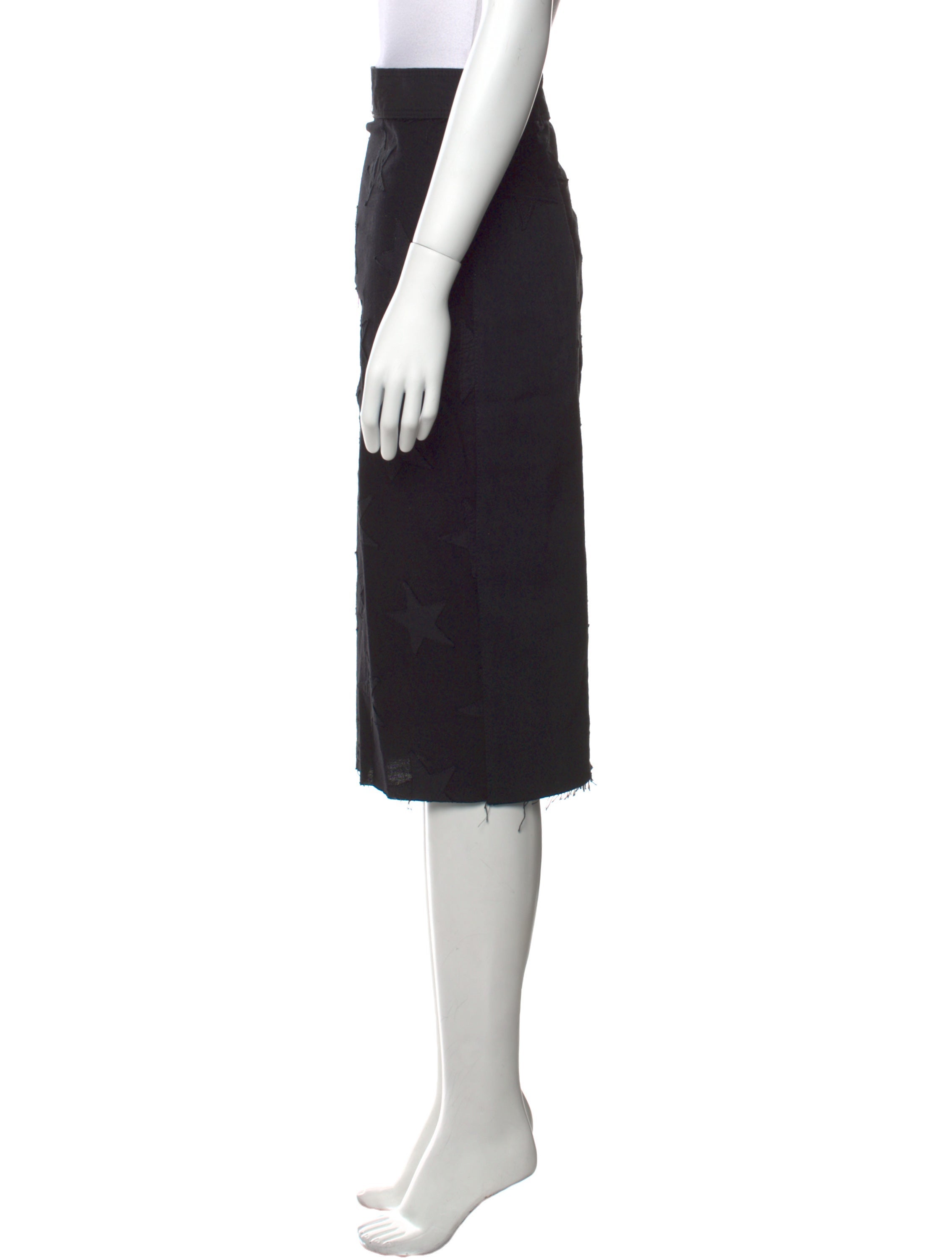 Ronald van der Kemp Embroidered Accent Knee-Length Skirt
