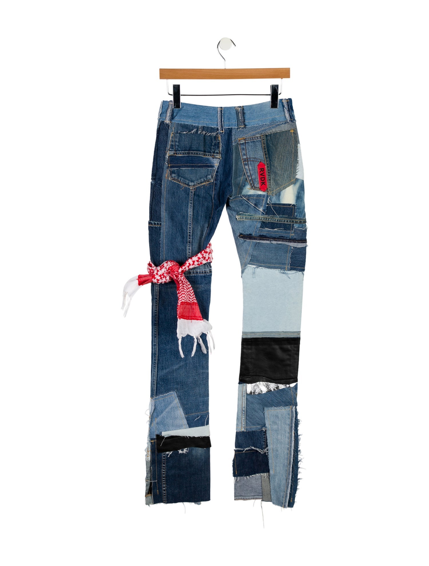 Ronald van der Kemp Colorblock Pattern Straight Leg Pants