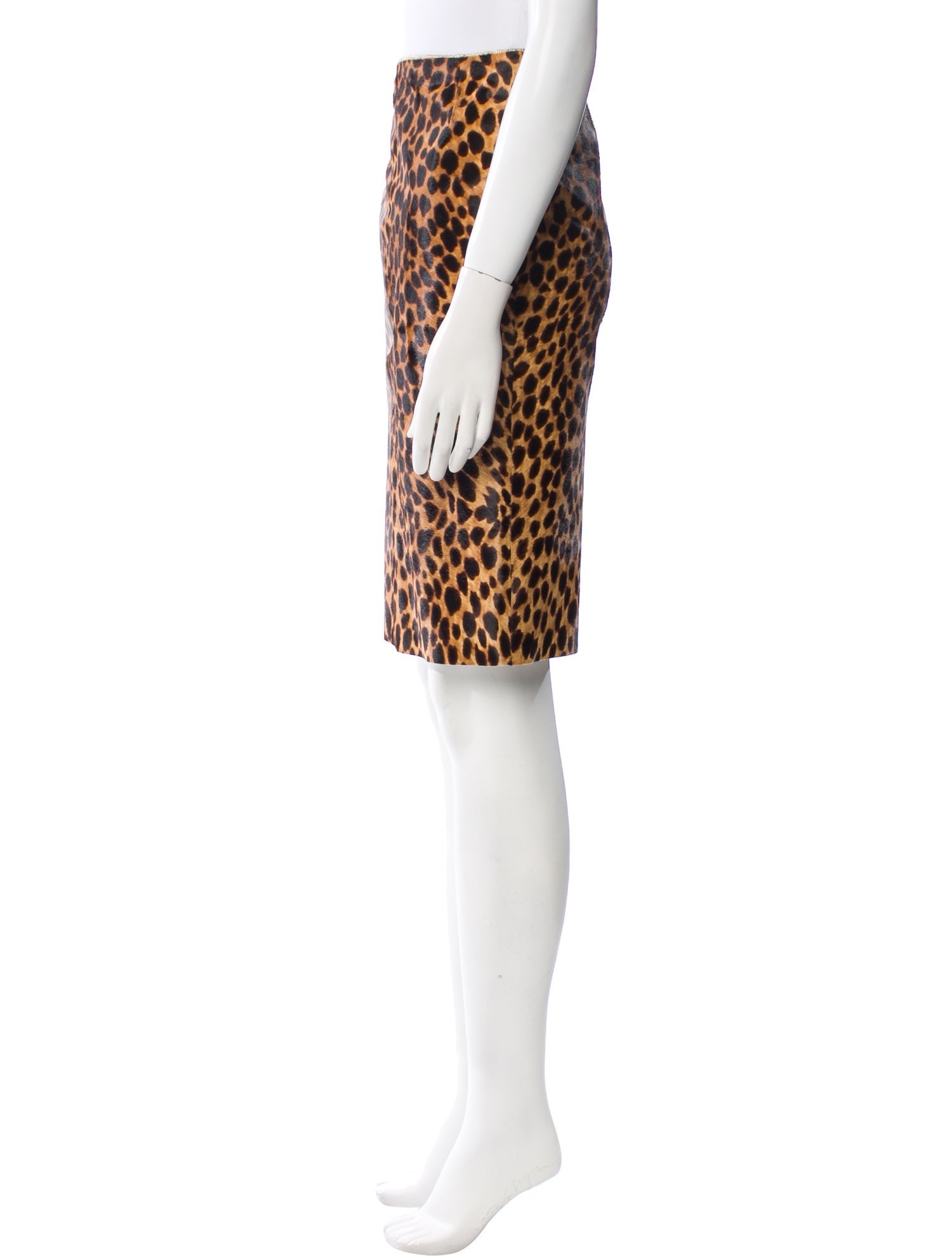 Ronald van der Kemp Animal Print Knee-Length Skirt