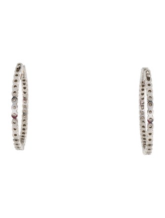 Rina Limor 18k 2.52ctw Diamond Inside Out Hoop Earrings
