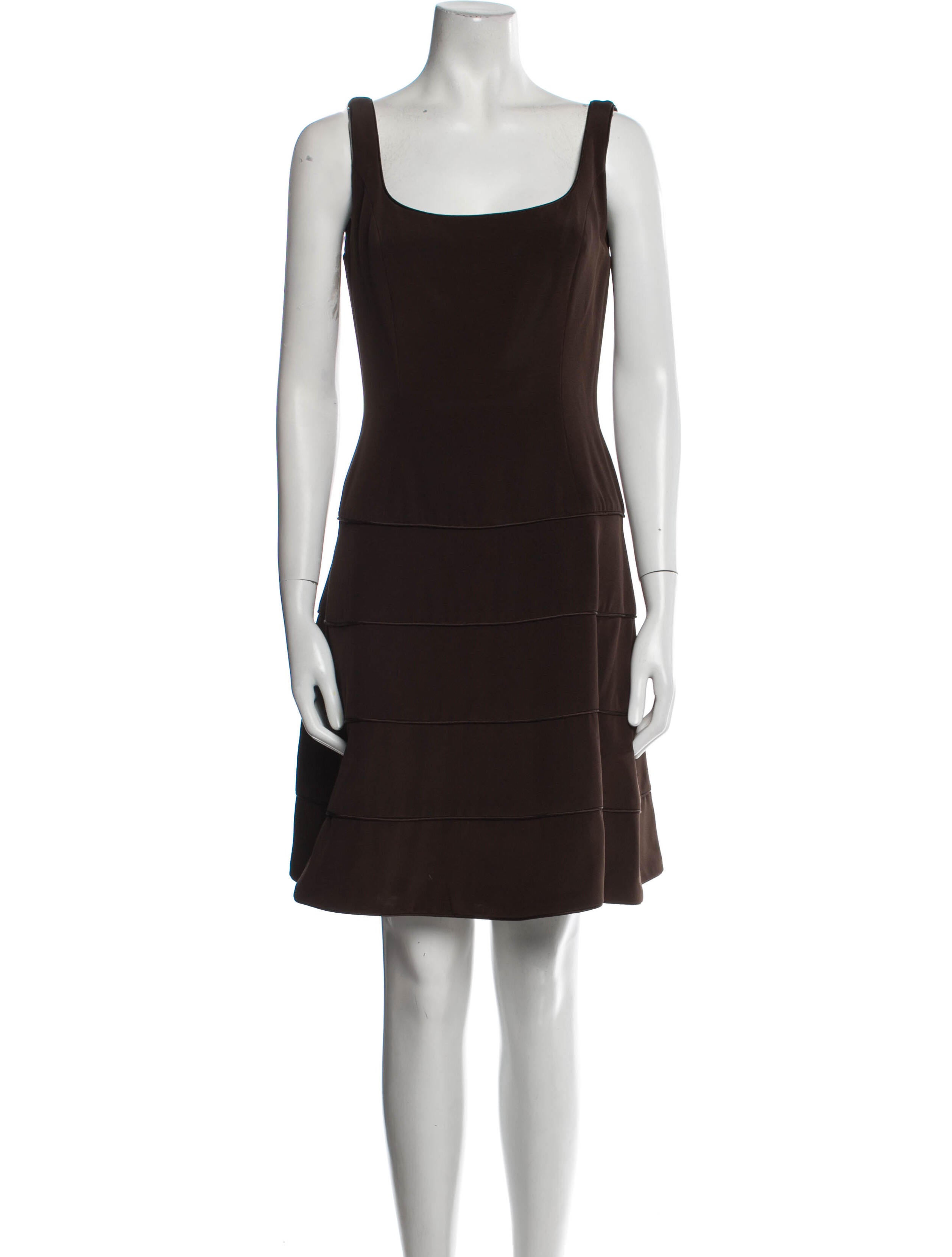 Roland Nivelais Scoop Neck Mini Dress