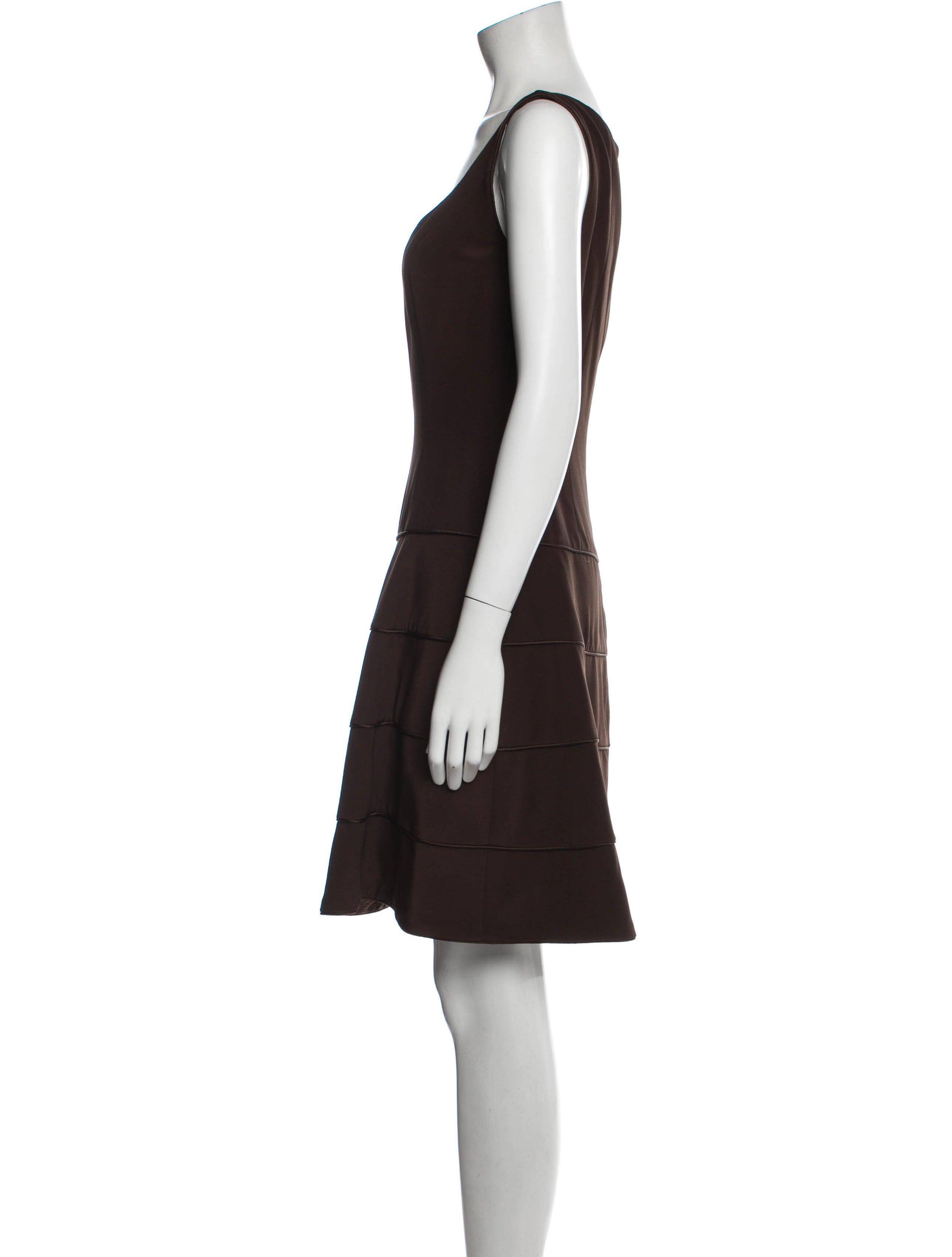Roland Nivelais Scoop Neck Mini Dress