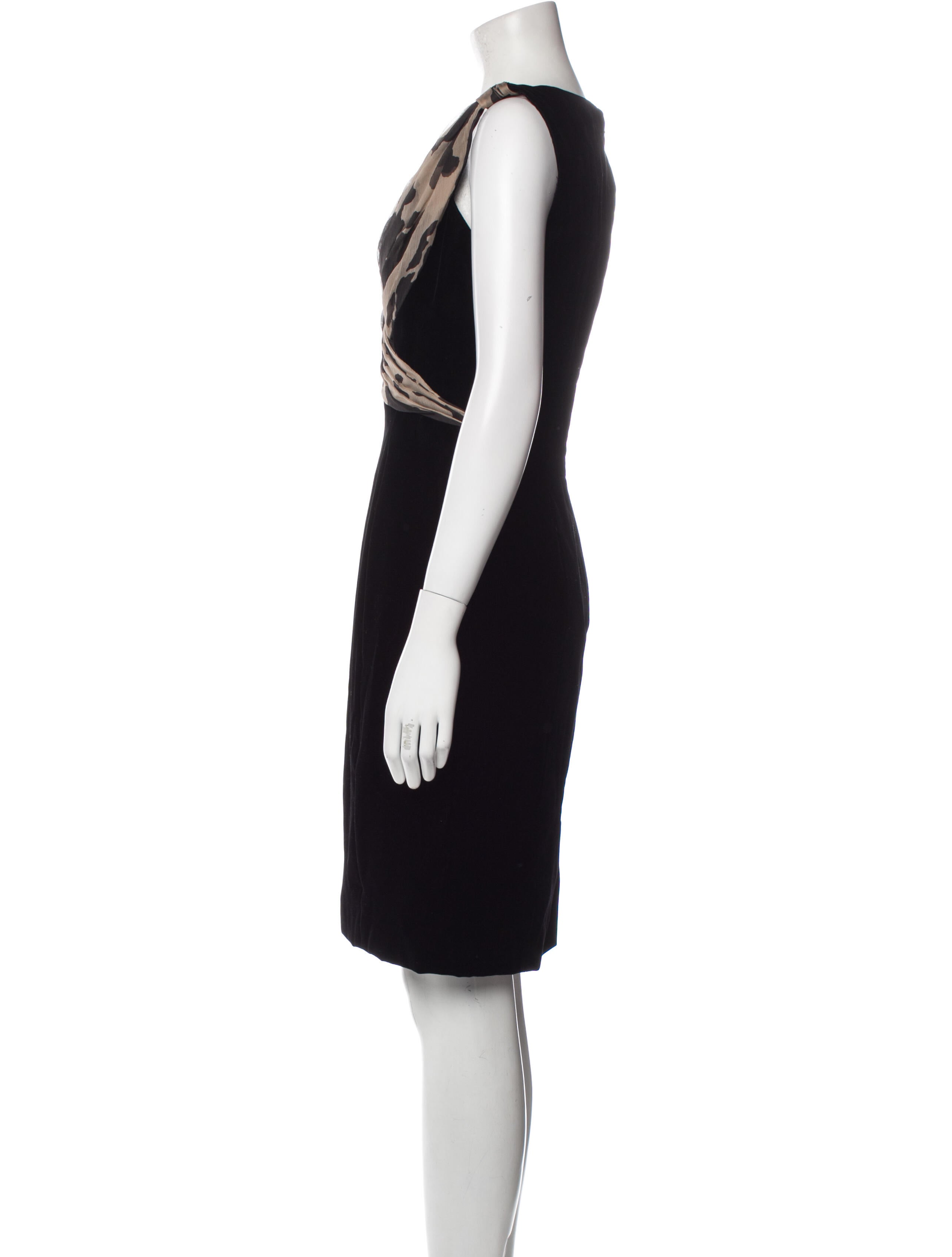 Roland Nivelais Printed Knee-Length Dress