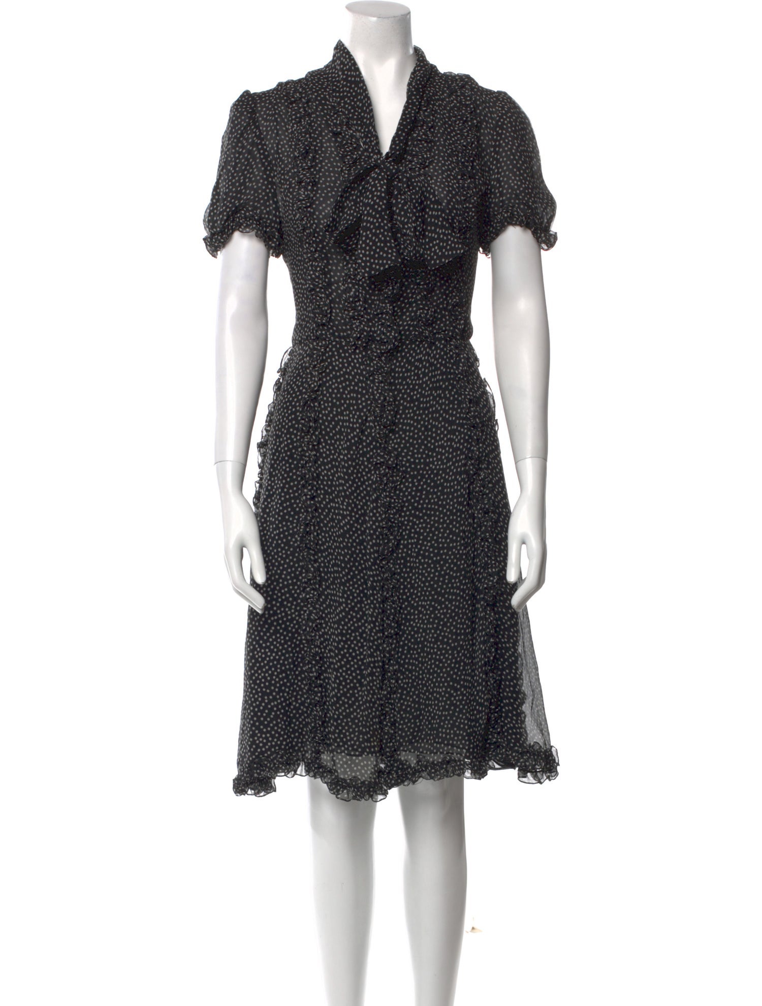 Roland Nivelais Silk Midi Length Dress