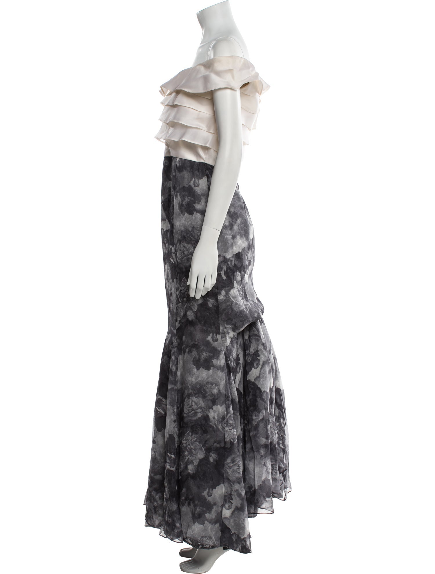 Roland Nivelais Silk Long Dress