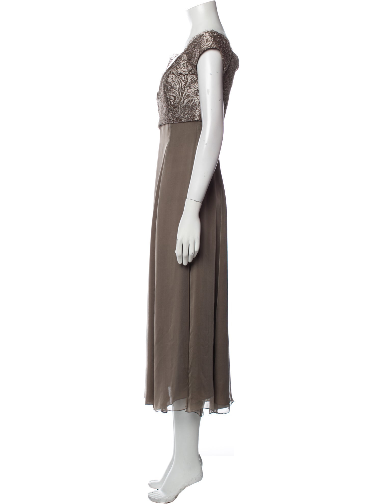 Roland Nivelais Silk Long Dress