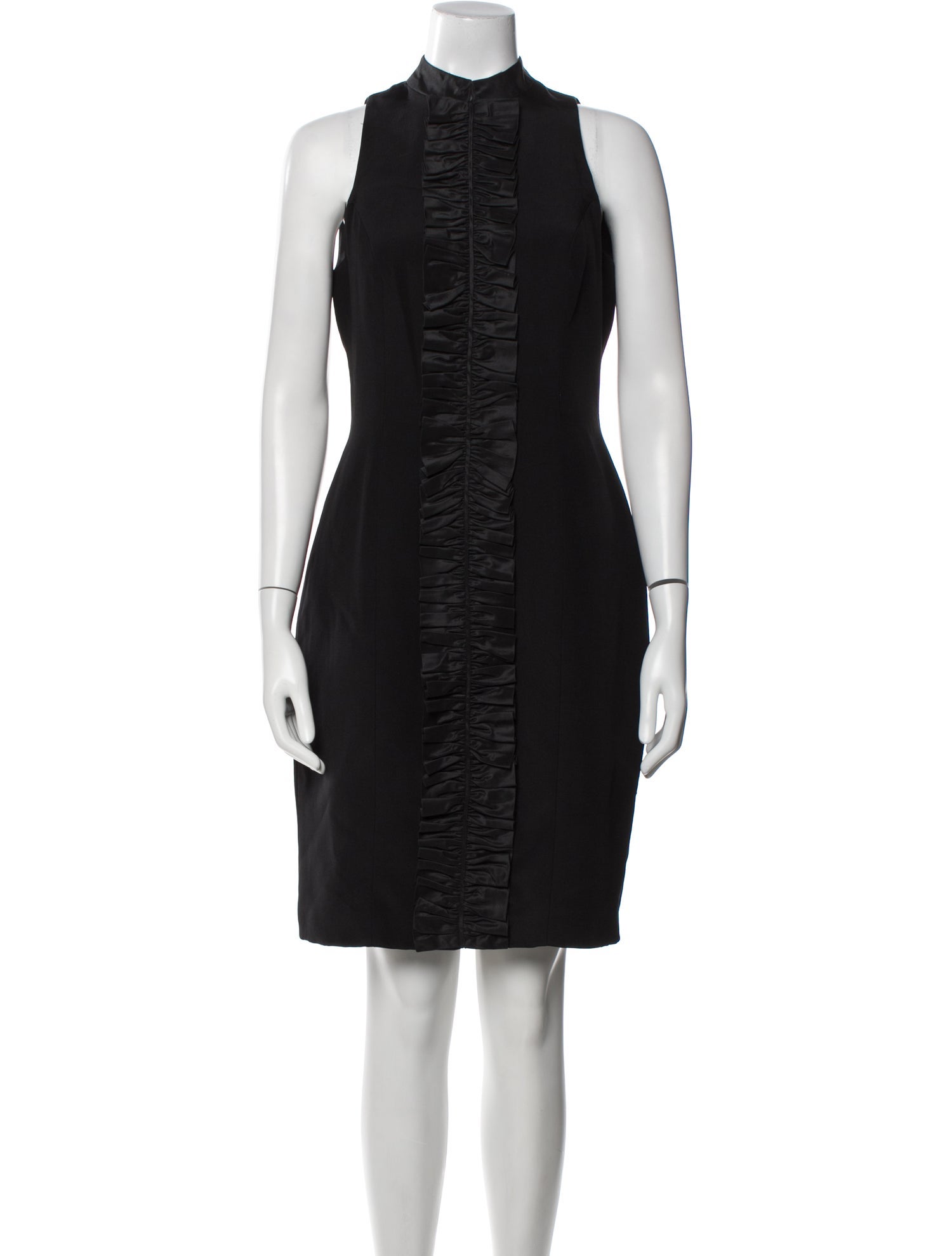 Roland Nivelais Mock Neck Knee-Length Dress