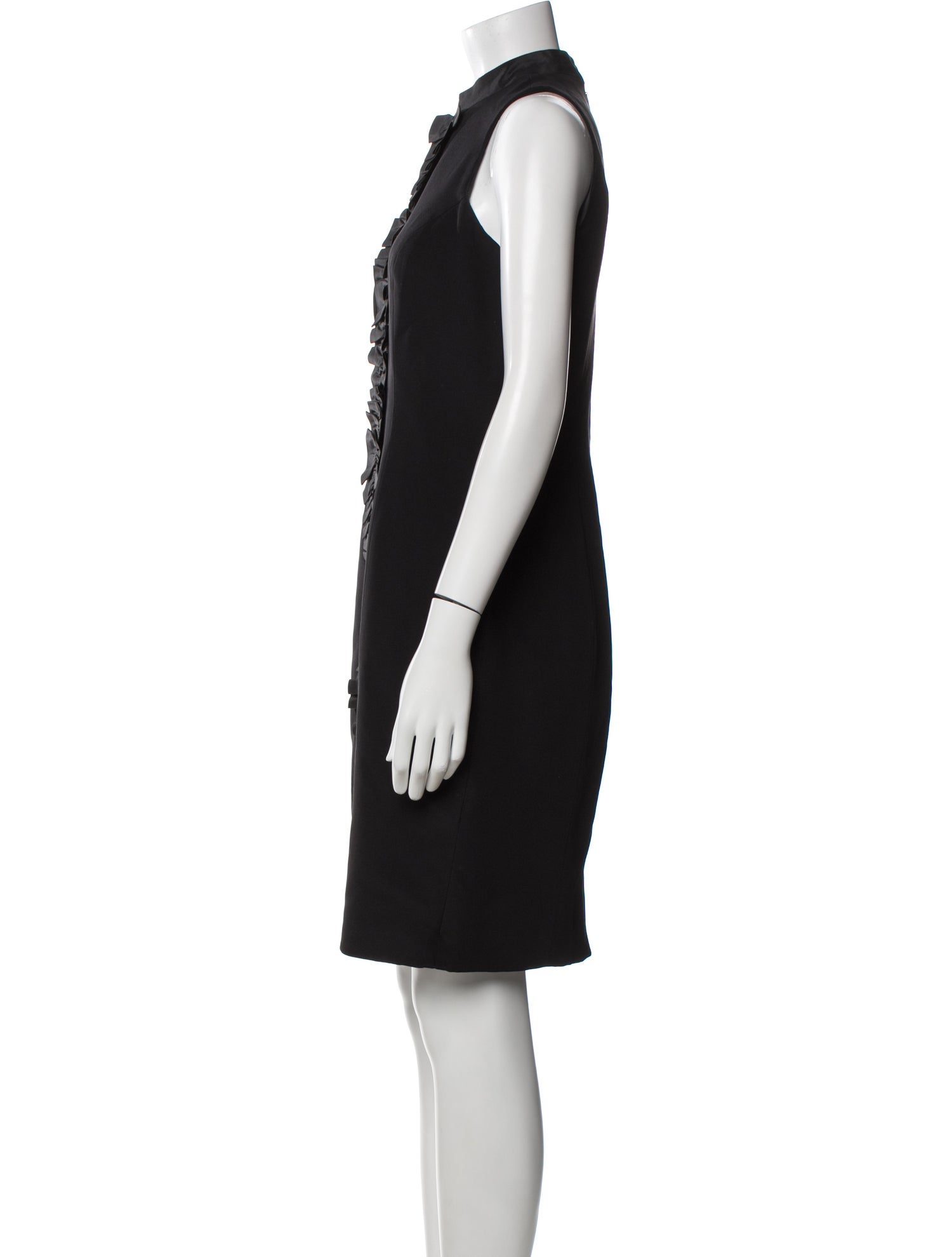 Roland Nivelais Mock Neck Knee-Length Dress