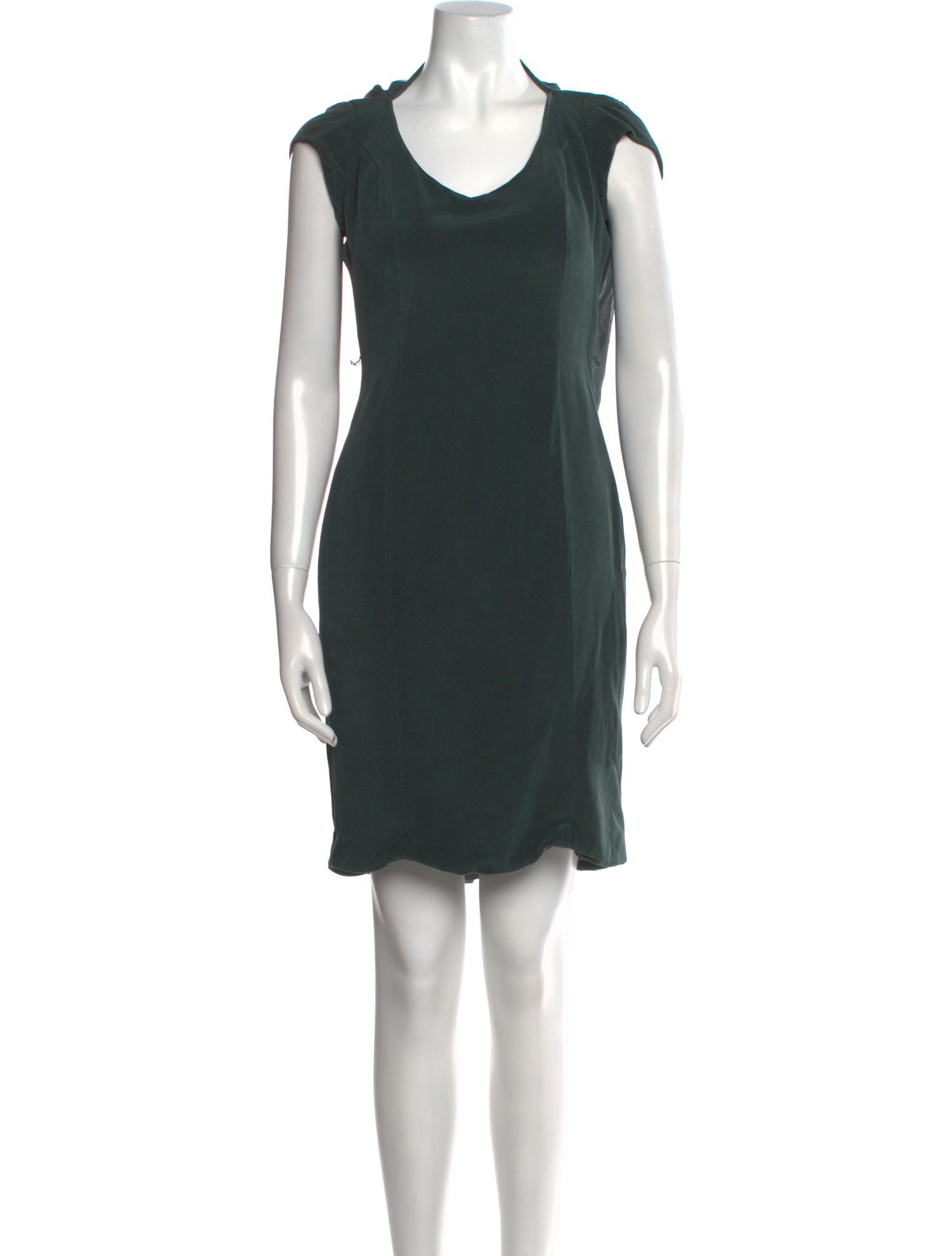 Roland Nivelais Silk Knee-Length Dress