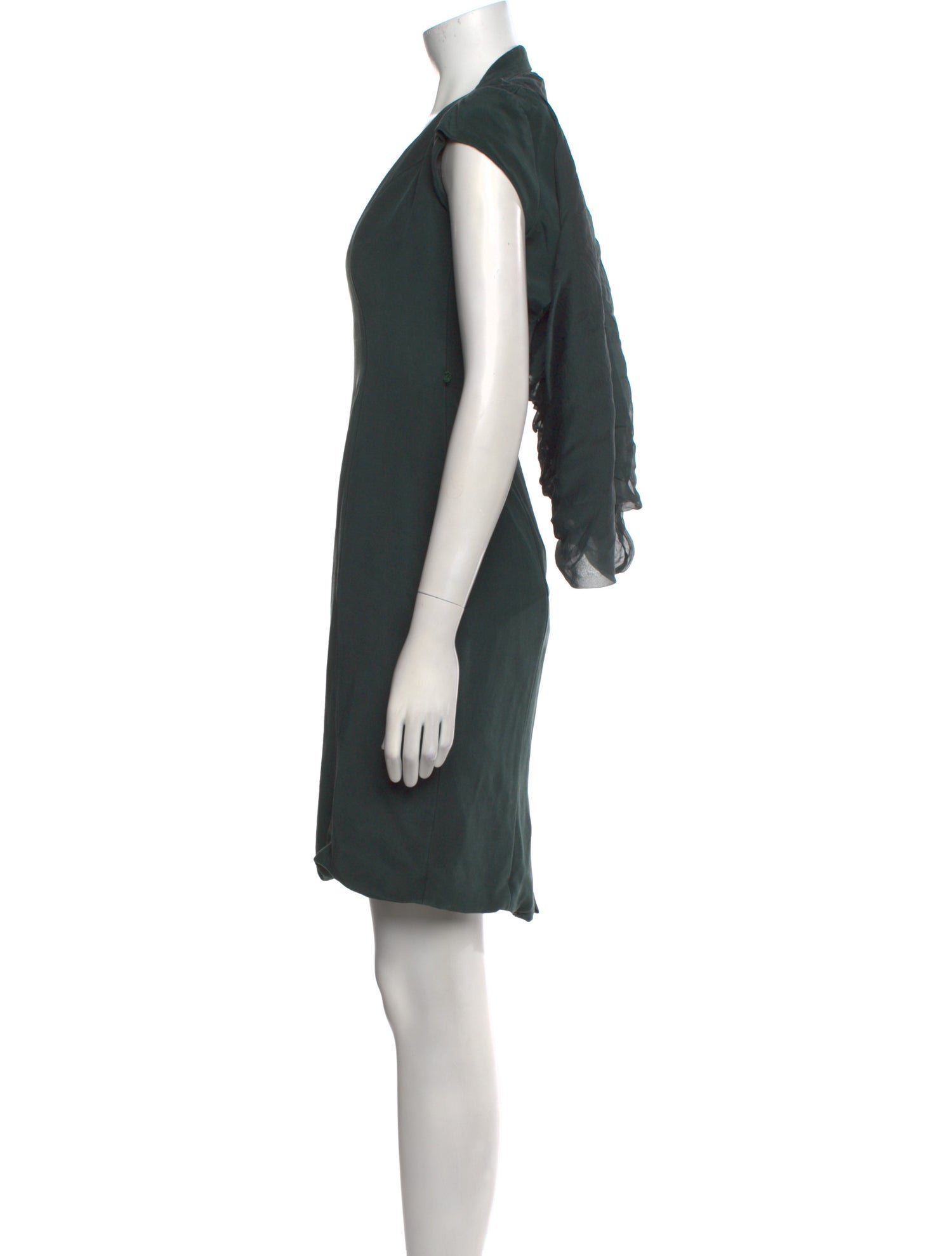 Roland Nivelais Silk Knee-Length Dress