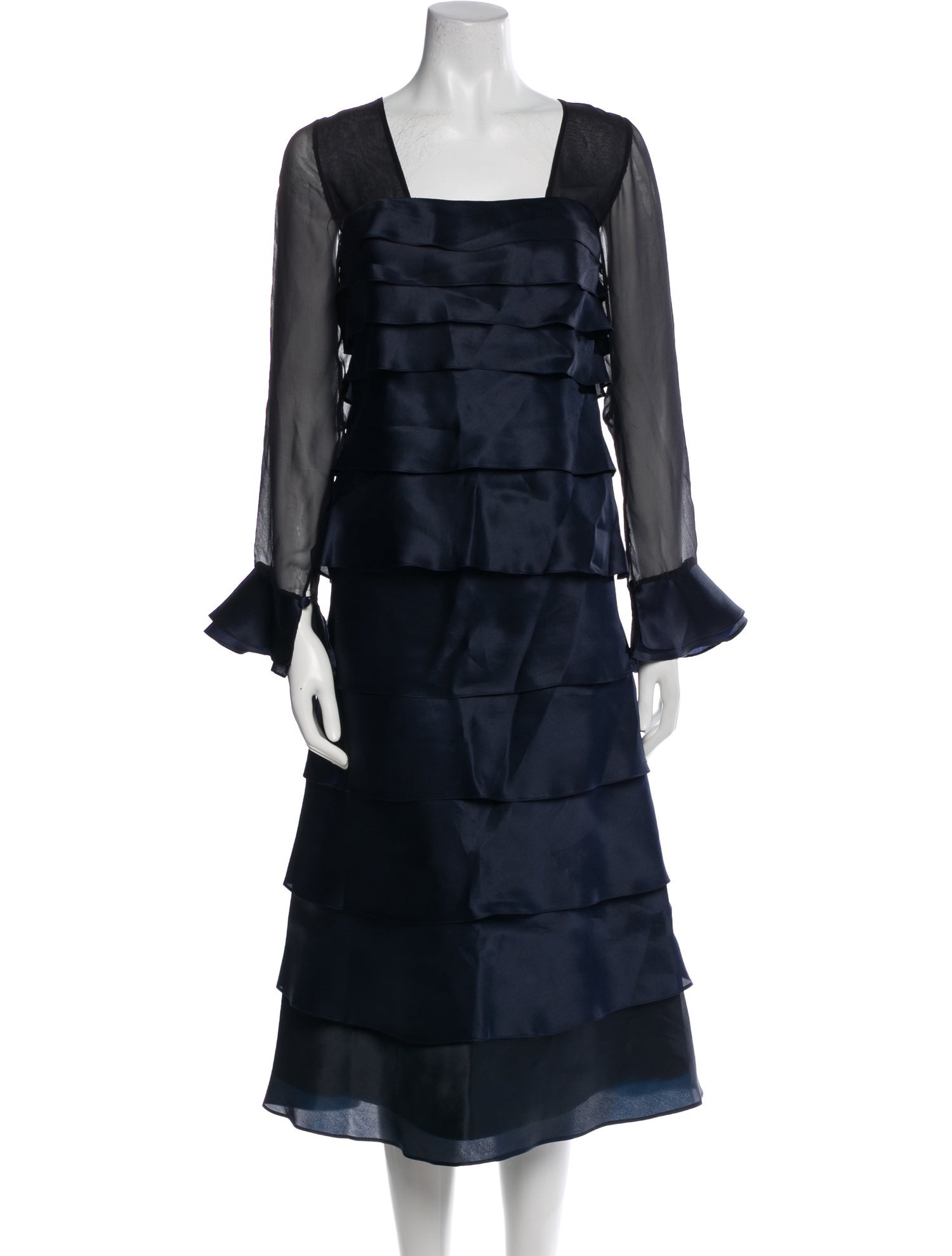 Roland Nivelais Silk Midi Length Dress