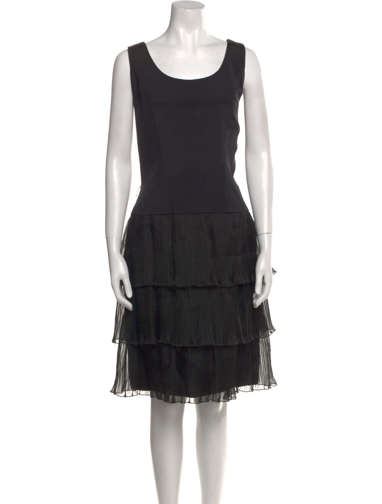 Roland Nivelais Silk Knee-Length Dress