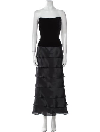 Roland Nivelais Silk Long Dress