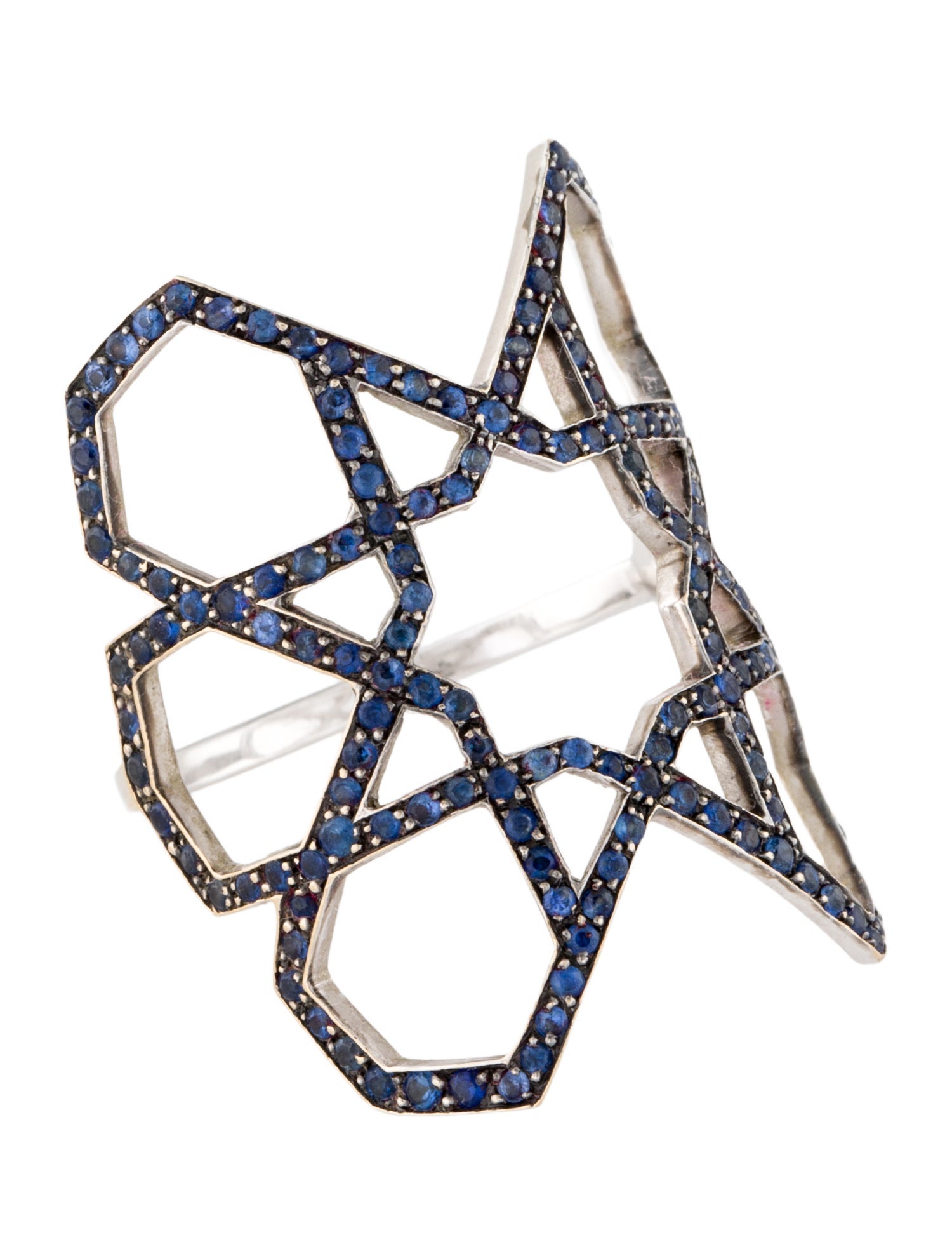 Ralph Masri 18K Sapphire Arabesque Deco Cocktail Ring