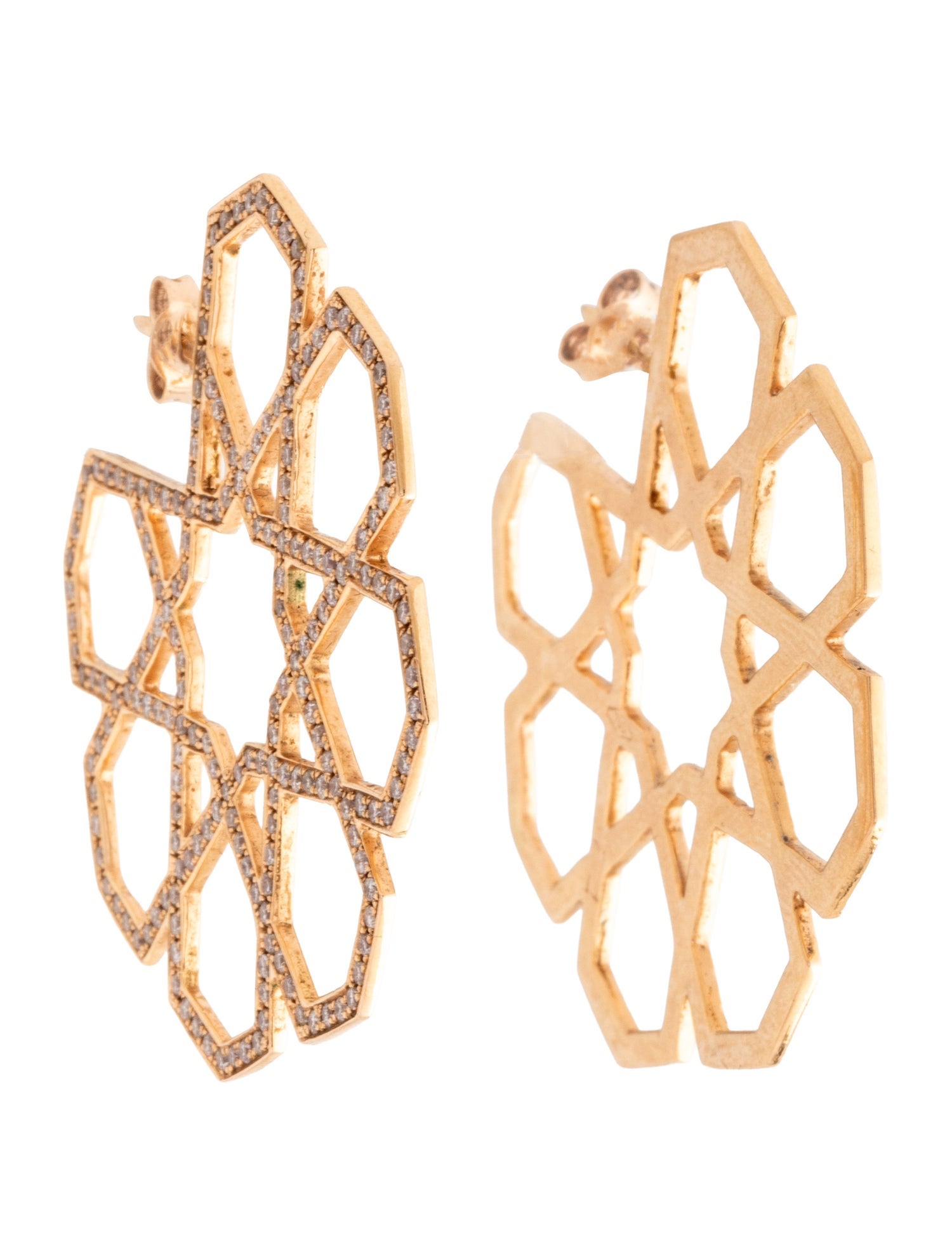 Ralph Masri 18K 2.44ctw Diamond Arabesque Deco Drop Earrings