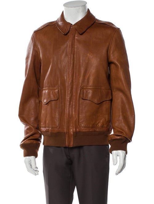 Ralph Lauren Purple Label Leather Bomber Jacket Pu