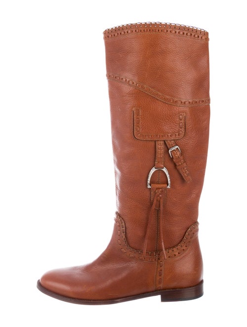 Ralph Lauren Purple Label Leather Riding Boots Pur