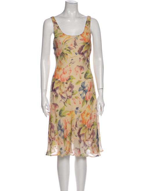 Ralph Lauren Purple Label Silk Midi Length Dress P