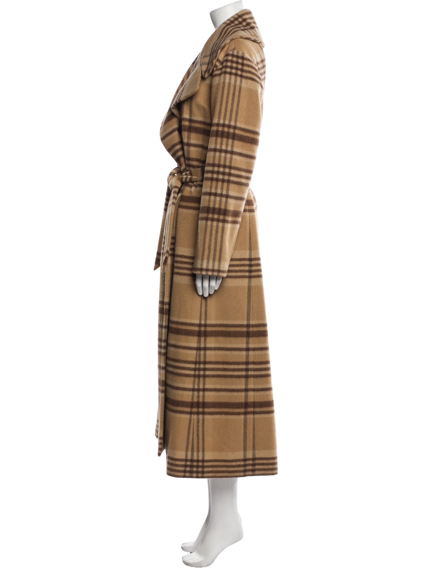 Ralph Lauren Purple Label Cashmere Plaid Print Coat