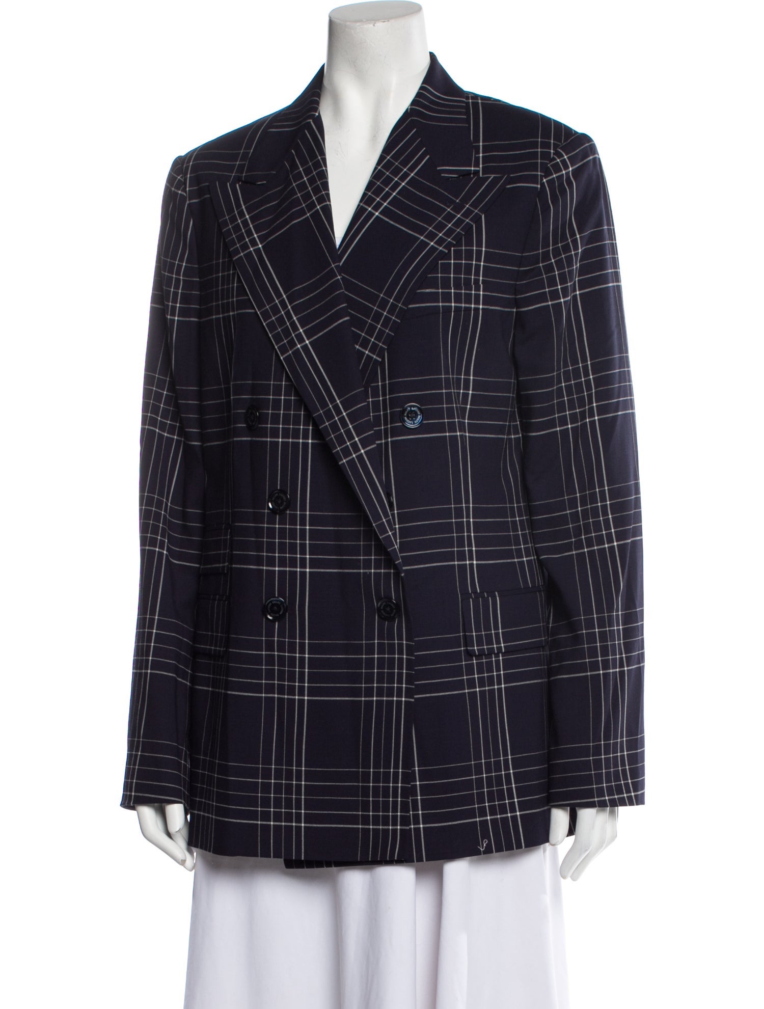 Ralph Lauren Purple Label Plaid Print Blazer