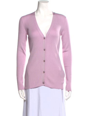 Ralph Lauren Purple Label Knitwear Silk V-Neck Sweater M