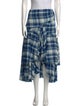 Ralph Lauren Purple Label Plaid Print Midi Length Skirt