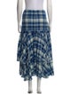 Ralph Lauren Purple Label Plaid Print Midi Length Skirt