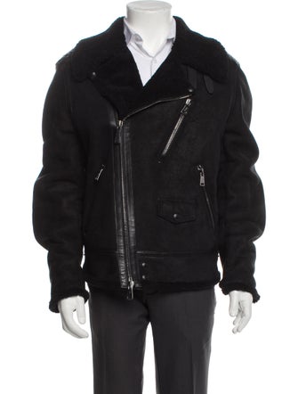Ralph Lauren Purple Label Shearling Moto Jacket