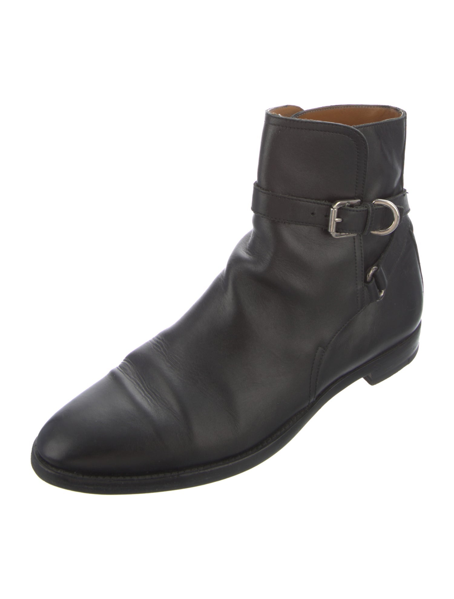 Ralph Lauren Purple Label Leather Moto Boots