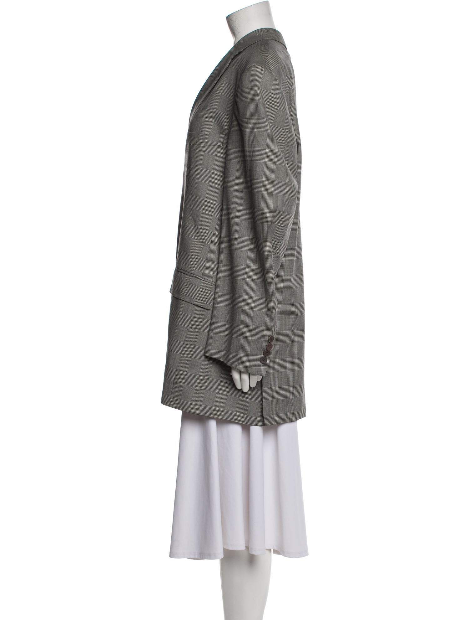 Ralph Lauren Purple Label Wool Plaid Print Blazer