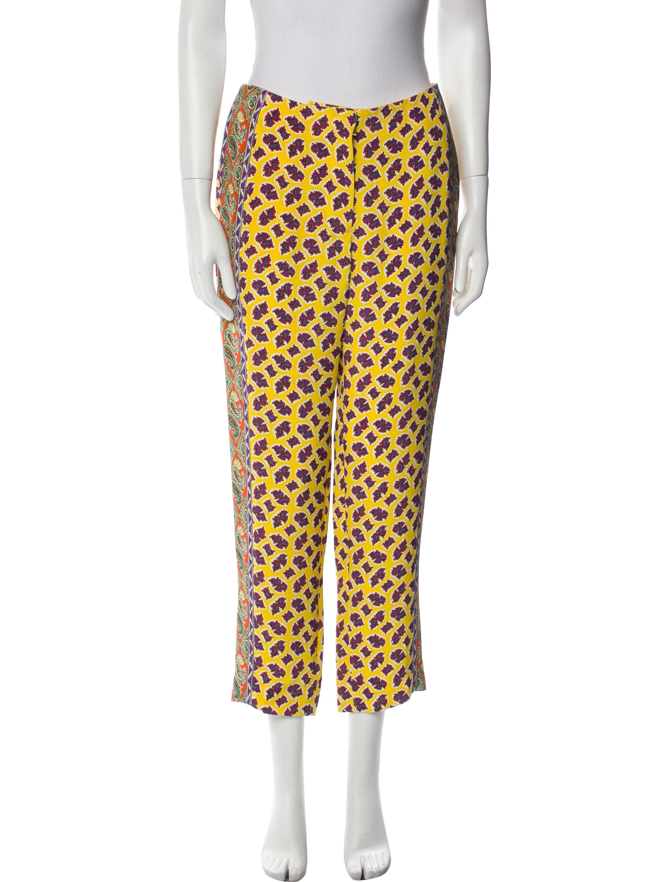 Ralph Lauren Purple Label Silk Straight Leg Pants