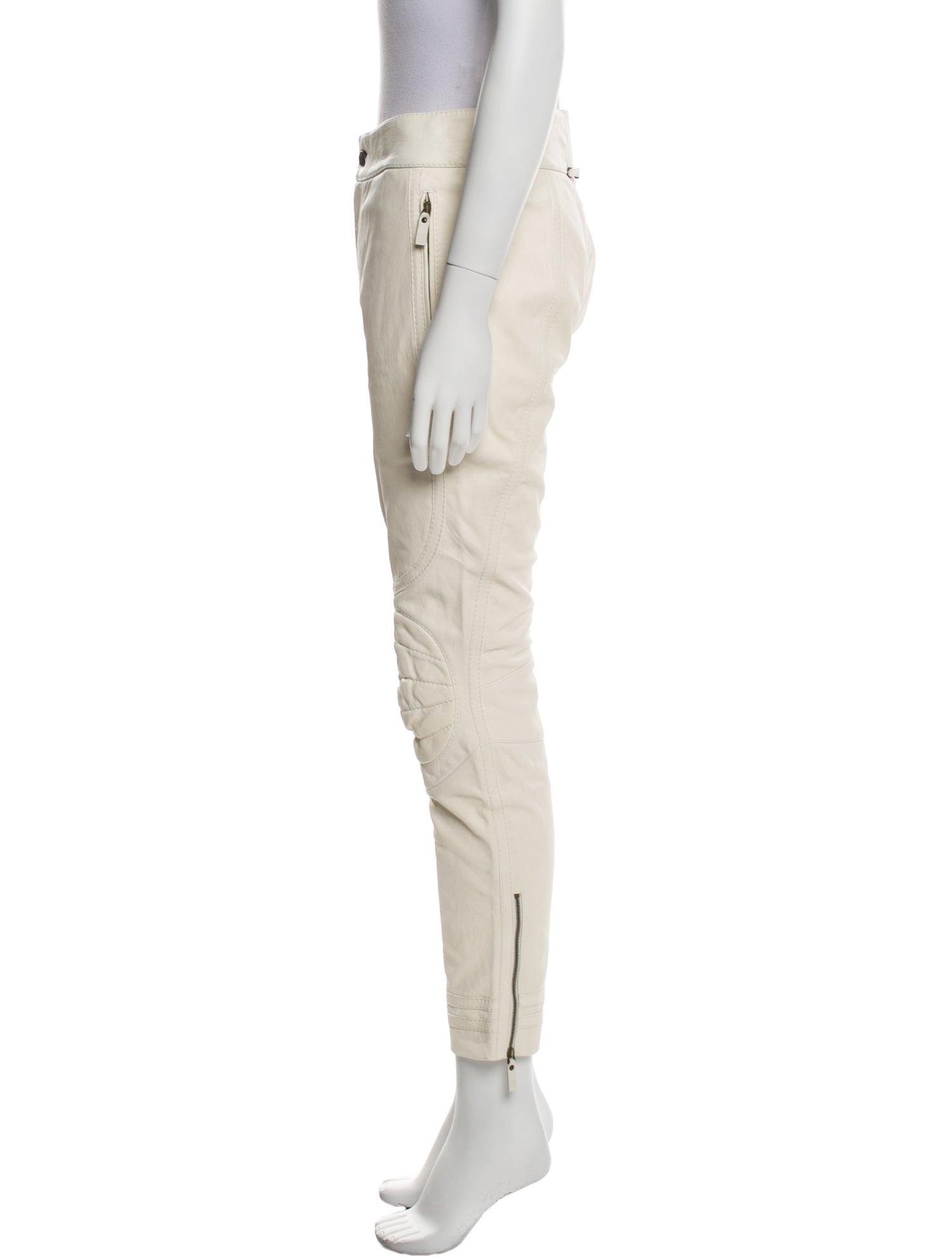 Ralph Lauren Purple Label Leather Skinny Leg Pants