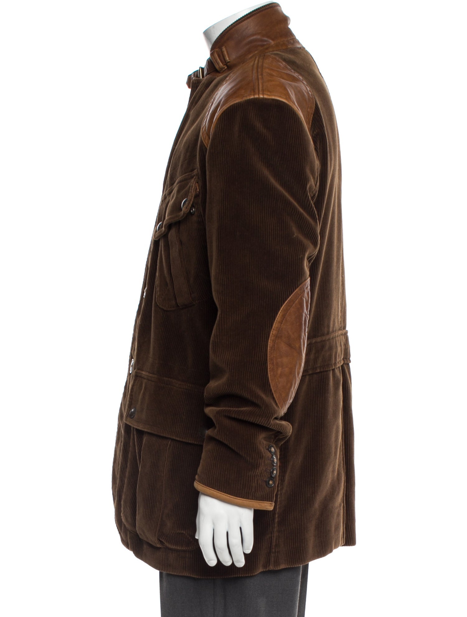 Ralph Lauren Purple Label Colorblock Pattern Utility Jacket