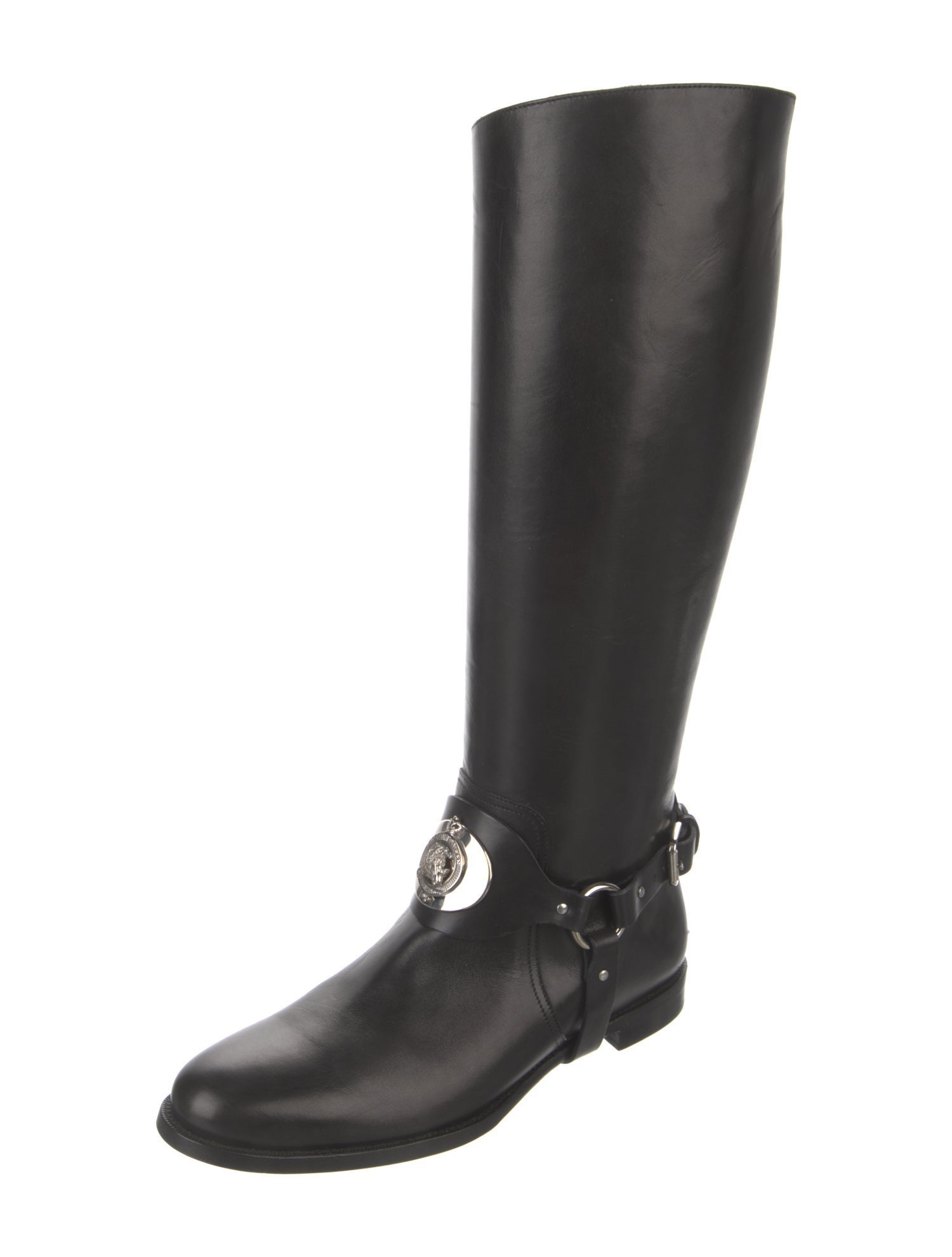 Ralph Lauren Purple Label Leather Studded Accents Riding Boots