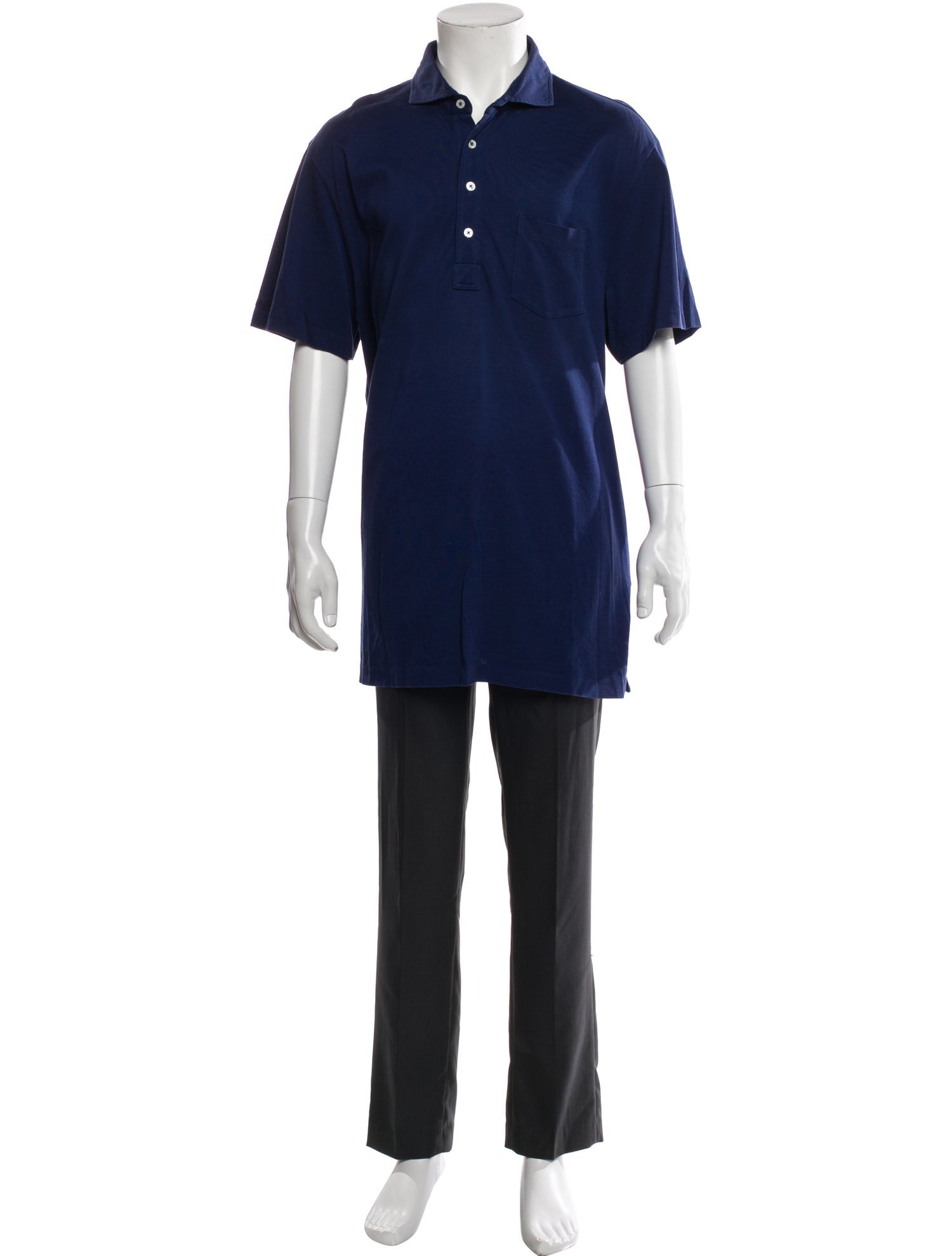 Ralph Lauren Purple Label V-Neck Short Sleeve Polo Shirt