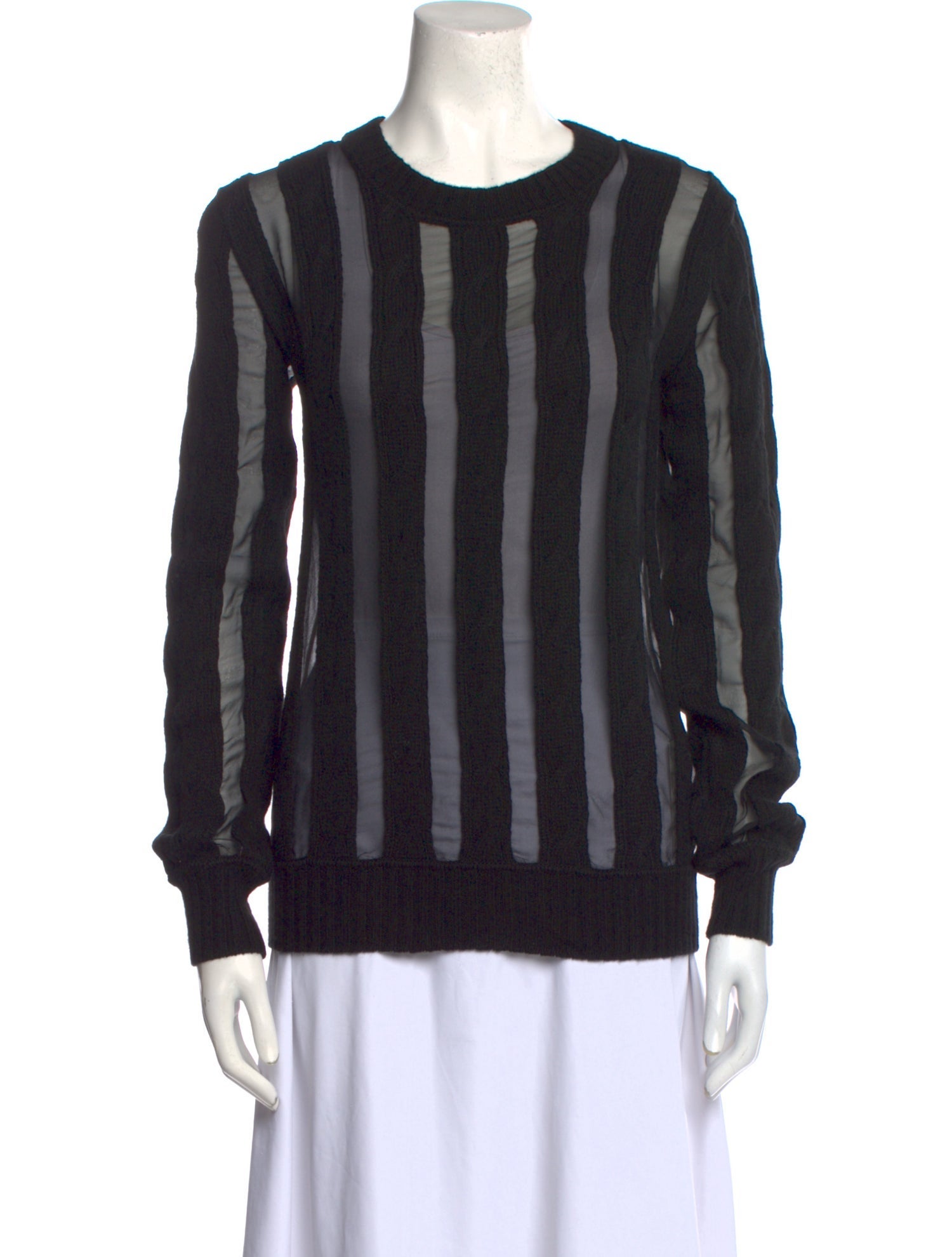 Ralph Lauren Purple Label Silk Striped Sweater