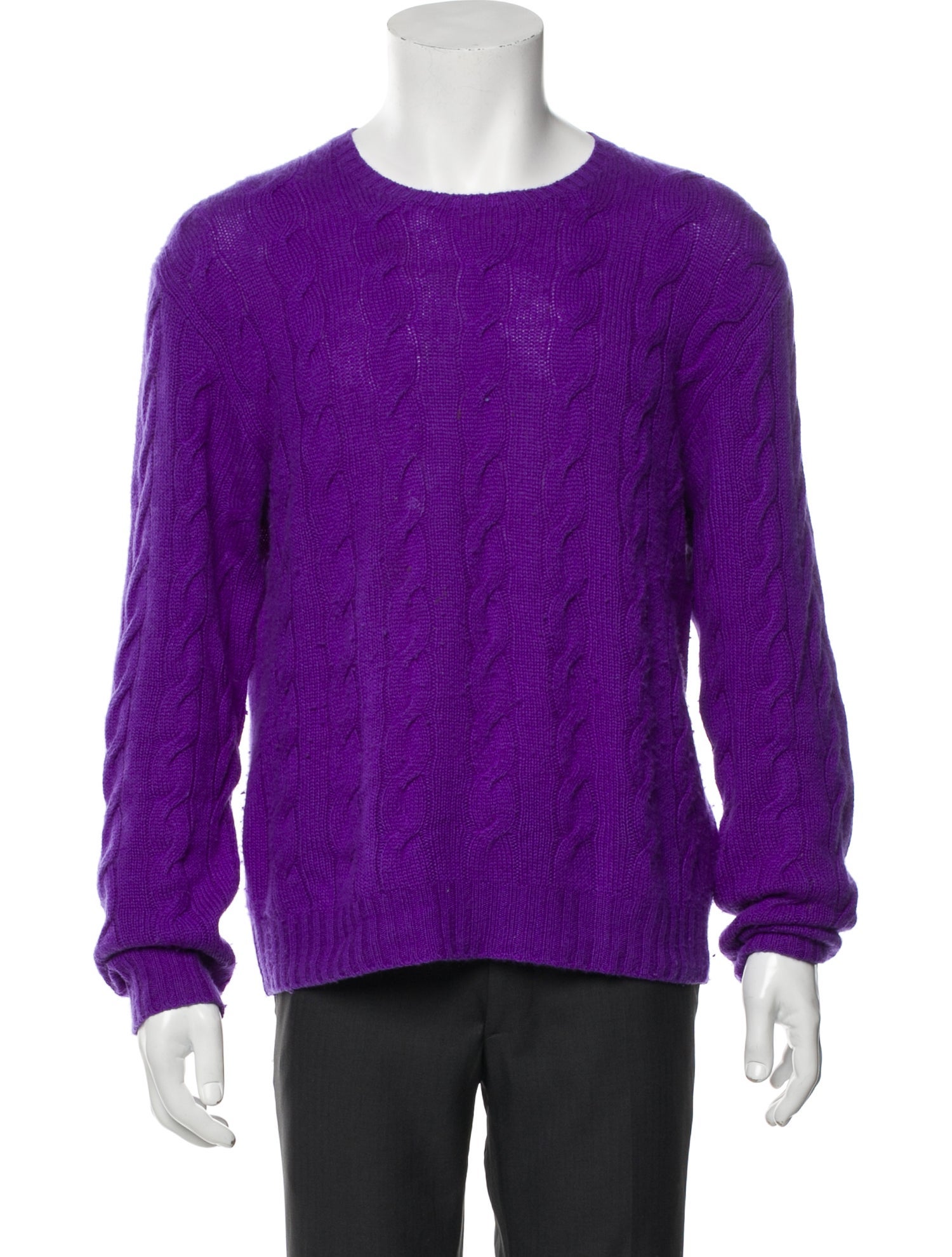 Ralph Lauren Purple Label Cashmere Crew Neck Pullover - Purple Sweaters ...