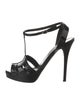 Ralph Lauren Purple Label Patent Leather T-Strap Sandals