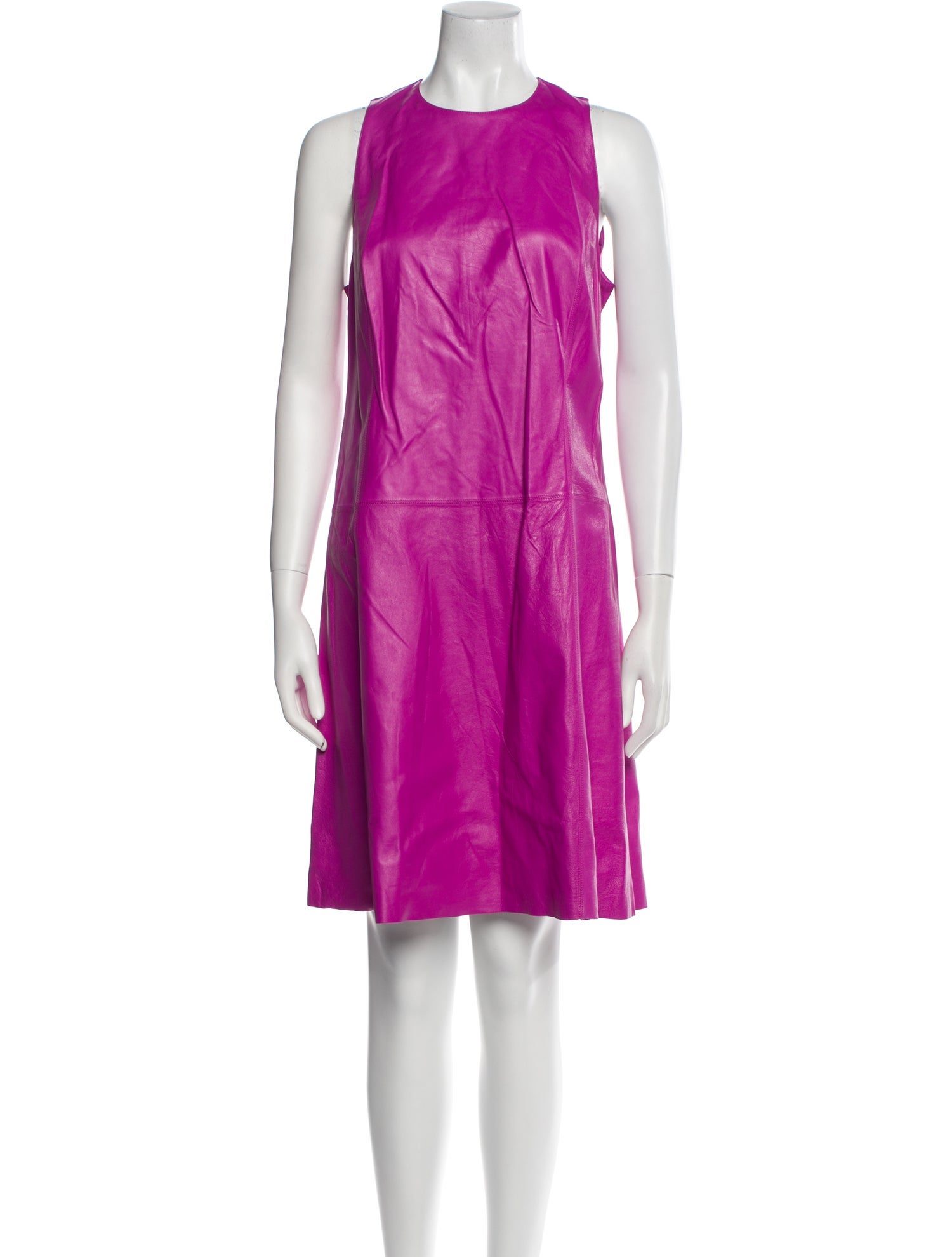 Ralph Lauren Purple Label Leather Knee-Length Dress w/ Tags