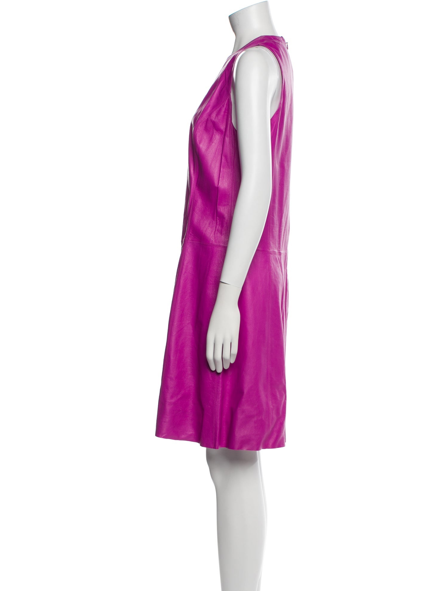 Ralph Lauren Purple Label Leather Knee-Length Dress w/ Tags