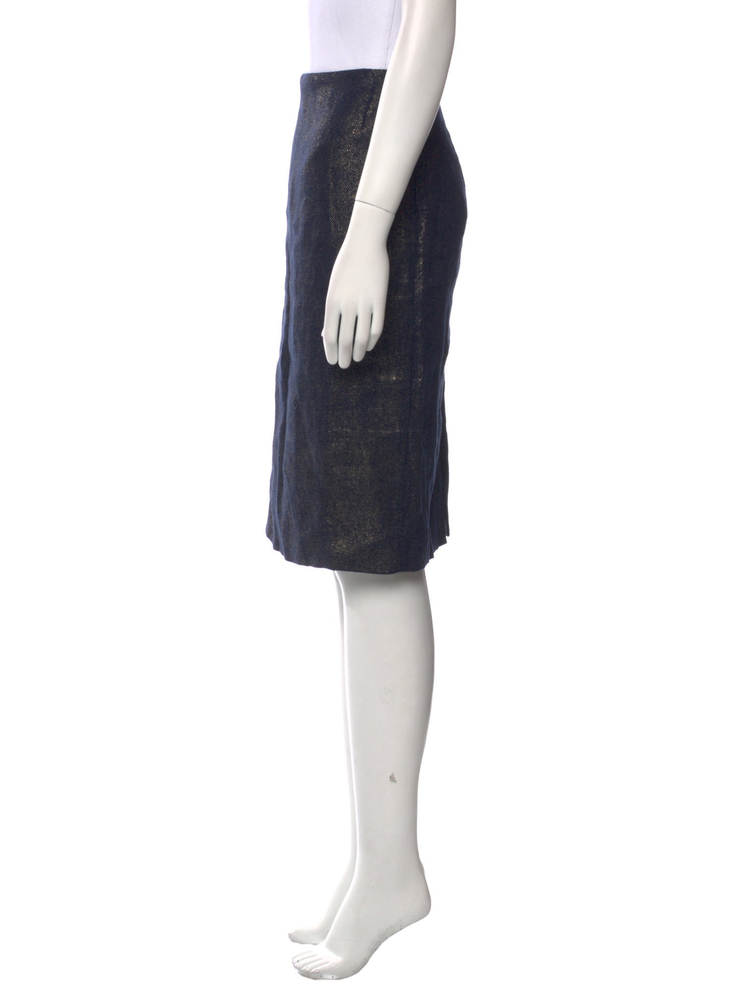 Ralph Lauren Purple Label Linen Knee-Length Skirt