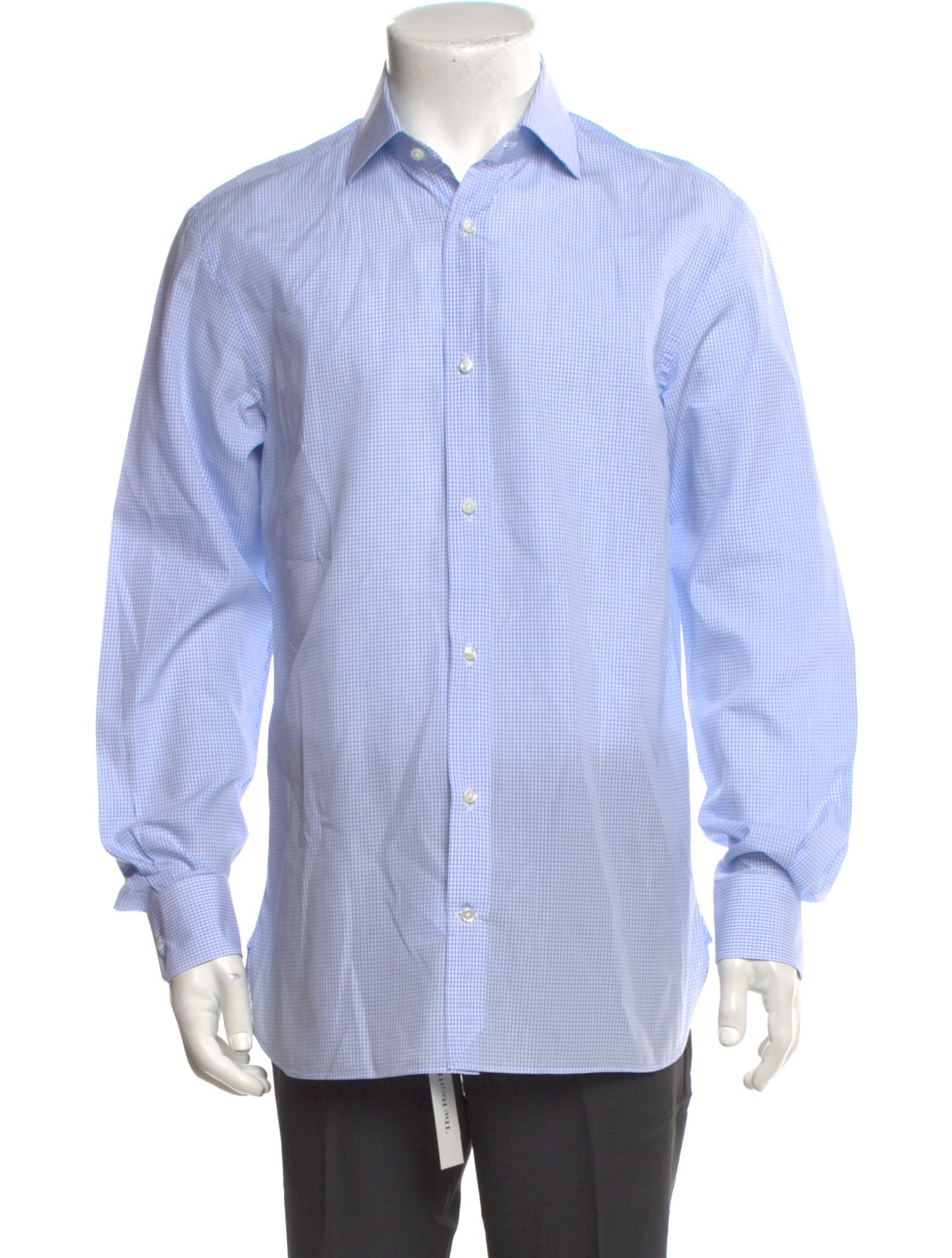 Ralph Lauren Purple Label Plaid Print Long Sleeve Dress Shirt