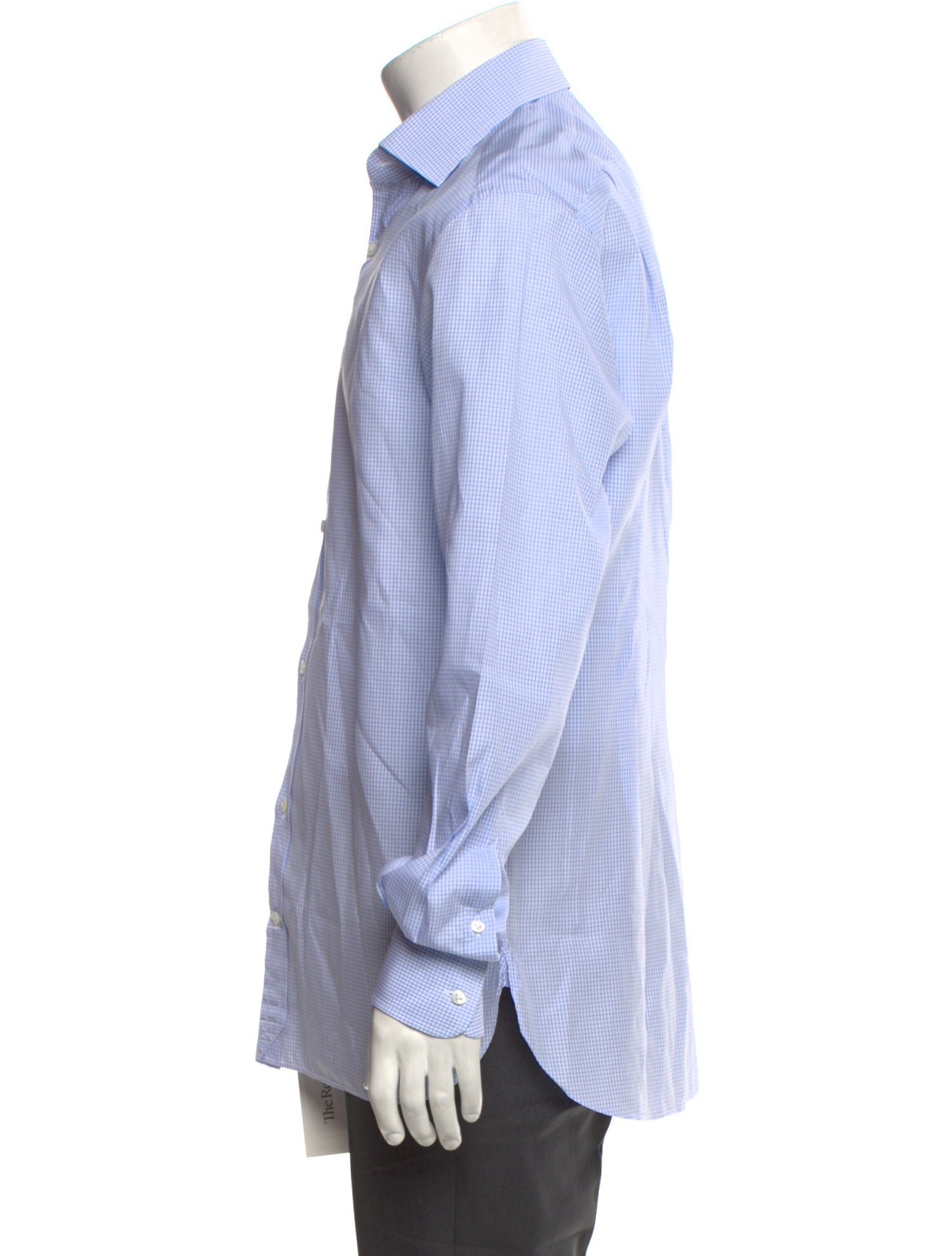 Ralph Lauren Purple Label Plaid Print Long Sleeve Dress Shirt