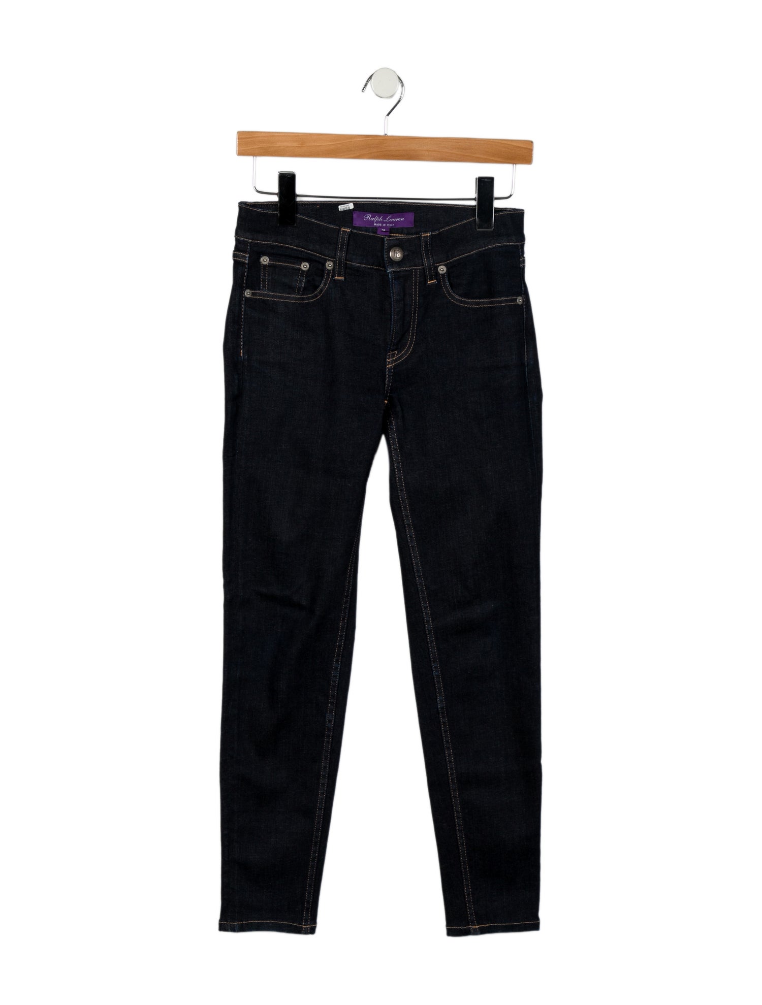 Ralph Lauren Purple Label Mid-Rise Skinny Leg Jeans