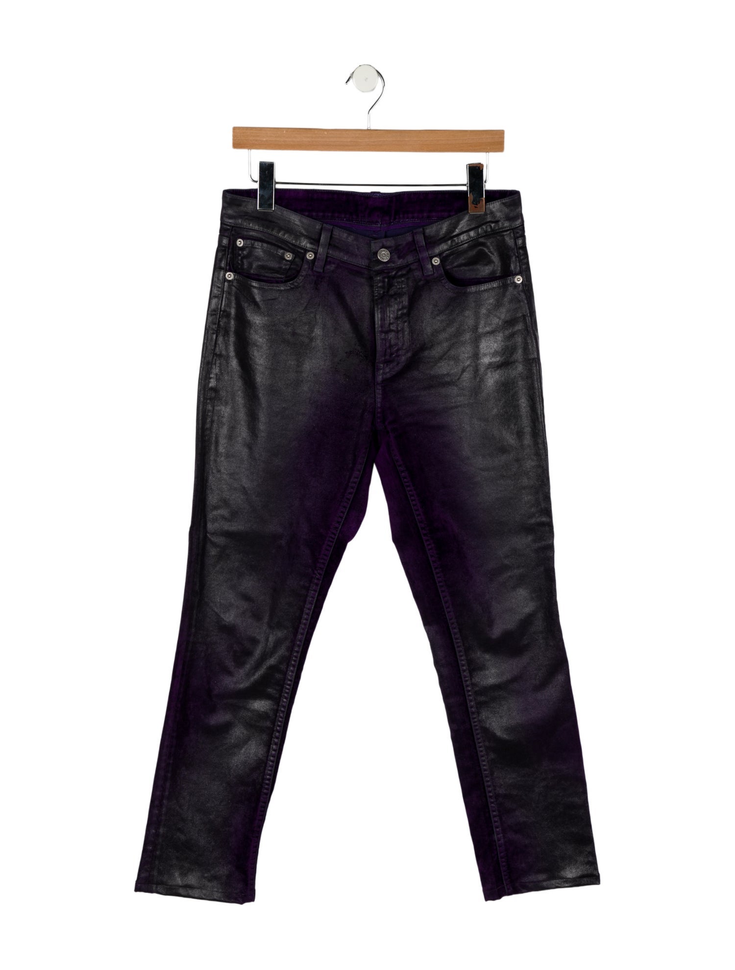 Ralph Lauren Purple Label Leather Straight Leg Pants