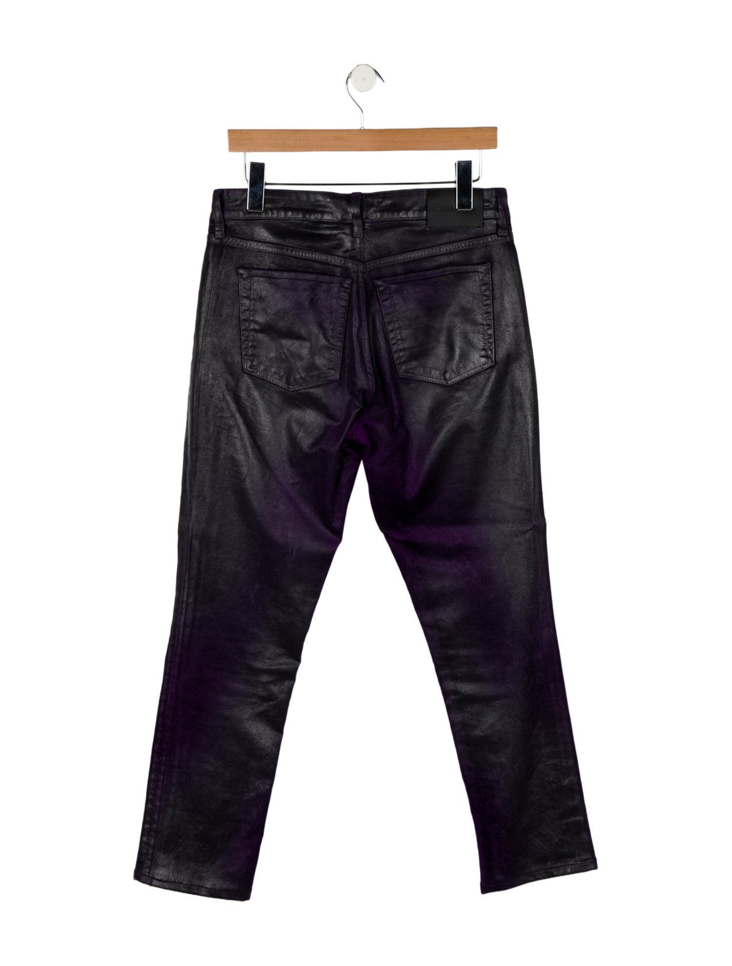 Ralph Lauren Purple Label Leather Straight Leg Pants