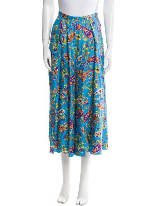 Ralph Lauren Purple Label Silk Midi Length Skirt