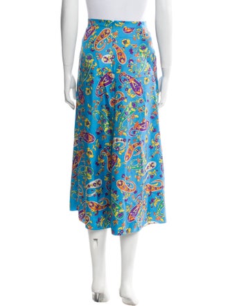 Ralph Lauren Purple Label Silk Midi Length Skirt